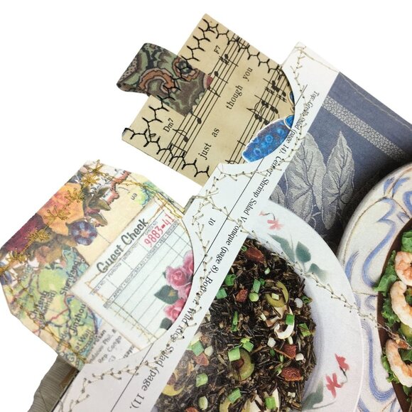 Writing Junk Journal Vintage Style Fabric Cover Diary Includes Ephemera No 6 u - Picture 10 of 10